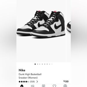 Light Used Nike High Dunks Panda